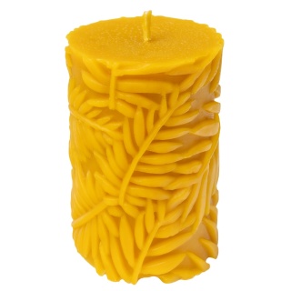 Świeczka z wosku pszczelego "Liście"
